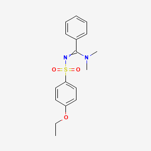 molecular formula C17H20N2O3S B14111999 N'-((4-ethoxyphenyl)sulfonyl)-N,N-dimethylbenzimidamide 