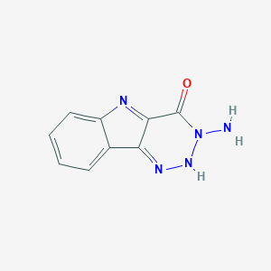 molecular formula C9H7N5O B141120 3-amino-2H-triazino[5,4-b]indol-4-one CAS No. 135086-97-4