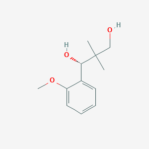 molecular formula C12H18O3 B1411203 (1R)-1-(2-methoxyphenyl)-2,2-dimethylpropane-1,3-diol CAS No. 167255-26-7