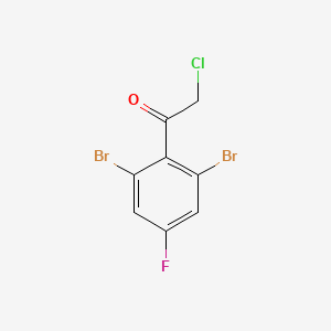 molecular formula C8H4Br2ClFO B1411212 2',6'-Dibromo-4'-fluorophenacyl chloride CAS No. 1806328-52-8