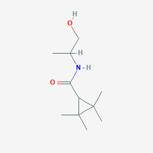 molecular formula C11H21NO2 B14112123 N-(1-Hydroxypropan-2-yl)-2-2-3-3-tetramethylcyclopropane-1-carboxamide 