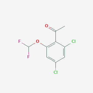 molecular formula C9H6Cl2F2O2 B1411213 2',4'-Dichloro-6'-(difluoromethoxy)acetophenone CAS No. 1807035-64-8