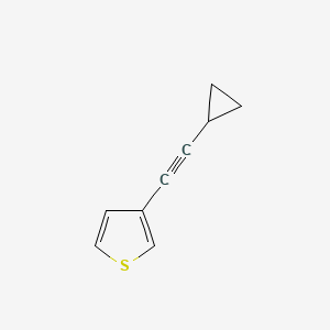 molecular formula C9H8S B14112139 3-(2-Cyclopropylethynyl)thiophene 