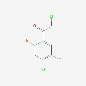 molecular formula C8H4BrCl2FO B1411216 2'-Bromo-4'-chloro-5'-fluorophenacyl chloride CAS No. 1807224-33-4
