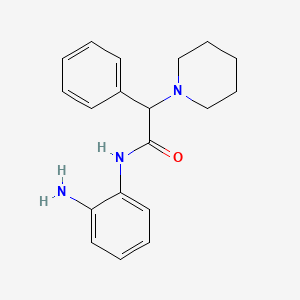 molecular formula C19H23N3O B14112213 N-(2-Aminophenyl)-2-phenyl-2-piperidin-1-ylacetamide 