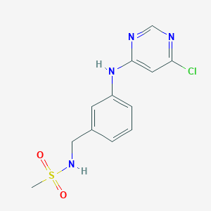 molecular formula C12H13ClN4O2S B14112242 N-[3-(6-Chloro-pyrimidin-4-ylamino)-benzyl]-methanesulfonamide 