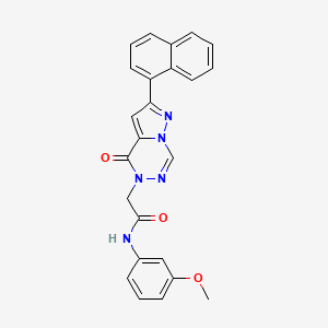 molecular formula C24H19N5O3 B14112454 N-(3-methoxyphenyl)-2-(2-(naphthalen-1-yl)-4-oxopyrazolo[1,5-d][1,2,4]triazin-5(4H)-yl)acetamide 