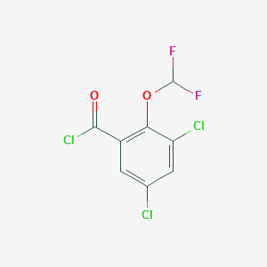 molecular formula C8H3Cl3F2O2 B1411248 3,5-Dichloro-2-(difluoromethoxy)benzoyl chloride CAS No. 1807184-57-1