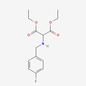 molecular formula C14H18FNO4 B14112495 Diethyl 2-[(4-fluorobenzyl)amino]malonate 