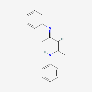molecular formula C17H18N2 B14112536 N-[(Z)-4-phenyliminopent-2-en-2-yl]aniline 