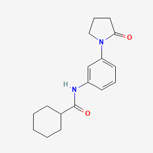 molecular formula C17H22N2O2 B14112545 N-[3-(2-oxopyrrolidin-1-yl)phenyl]cyclohexanecarboxamide 