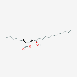 molecular formula C22H42O3 B141126 (3S,4S)-3-Hexyl-4-((R)-2-hydroxytridecyl)-2-oxetanone CAS No. 104872-06-2