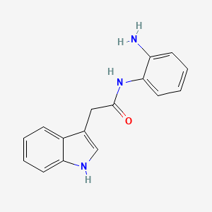 molecular formula C16H15N3O B14112617 N-(2-aminophenyl)-2-(1H-indol-3-yl)acetamide 