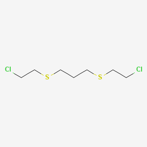molecular formula C7H14Cl2S2 B14112635 1,3-Bis(2-chloroethylthio)propane CAS No. 63905-10-2