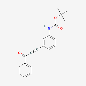 molecular formula C20H19NO3 B14112697 tert-Butyl (3-(3-oxo-3-phenylprop-1-yn-1-yl)phenyl)carbamate 