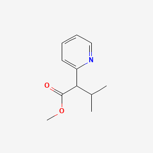molecular formula C11H15NO2 B14112708 Methyl 3-methyl-2-(pyridin-2-yl)butanoate 