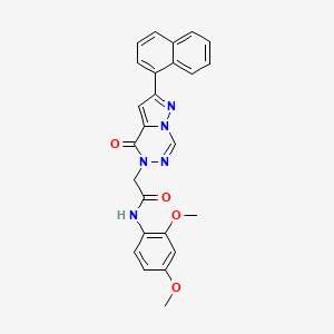 molecular formula C25H21N5O4 B14112798 N-(2,4-dimethoxyphenyl)-2-(2-(naphthalen-1-yl)-4-oxopyrazolo[1,5-d][1,2,4]triazin-5(4H)-yl)acetamide 