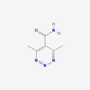 molecular formula C6H8N4O B141128 4,6-Dimethyl-1,2,3-triazine-5-carboxamide CAS No. 135659-91-5