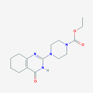 molecular formula C15H22N4O3 B14112832 Ethyl4-(4-oxo-3,4,5,6,7,8-hexahydroquinazolin-2-yl)piperazine-1-carboxylate 