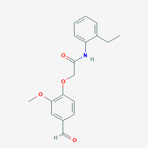 molecular formula C18H19NO4 B14112928 N-(2-ethylphenyl)-2-(4-formyl-2-methoxyphenoxy)acetamide 