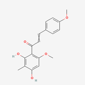 molecular formula C18H18O5 B14112969 1-(2,4-Dihydroxy-6-methoxy-3-methylphenyl)-3-(4-methoxyphenyl)prop-2-en-1-one 