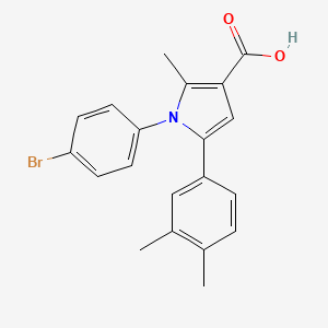 molecular formula C20H18BrNO2 B14113044 1-(4-bromophenyl)-5-(3,4-dimethylphenyl)-2-methyl-1H-pyrrole-3-carboxylic acid CAS No. 881041-29-8