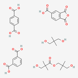 molecular formula C40H48O19 B14113071 Benzene-1,3-dicarboxylic acid;2,2-dimethylpropane-1,3-diol;1,3-dioxo-2-benzofuran-5-carboxylic acid;(3-hydroxy-2,2-dimethylpropyl) 3-hydroxy-2,2-dimethylpropanoate;terephthalic acid CAS No. 72869-91-1