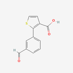 molecular formula C12H8O3S B14113072 2-(3-Formylphenyl)thiophene-3-carboxylic acid 