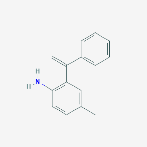 molecular formula C15H15N B14113147 4-Methyl-2-(1-phenylethenyl)aniline 