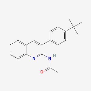 molecular formula C21H22N2O B14113244 N-[3-(4-tert-butylphenyl)quinolin-2-yl]acetamide 