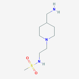 molecular formula C9H21N3O2S B14113278 N-{2-[4-(aminomethyl)piperidin-1-yl]ethyl}methanesulfonamide 