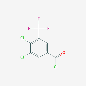 molecular formula C8H2Cl3F3O B1411337 3,4-Dichloro-5-(trifluoromethyl)benzoyl chloride CAS No. 1706458-07-2