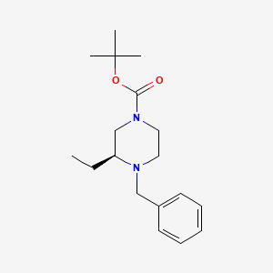 molecular formula C18H28N2O2 B14113508 (S)-tert-butyl 4-benzyl-3-ethylpiperazine-1-carboxylate 