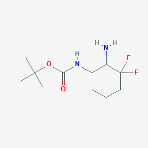 molecular formula C11H20F2N2O2 B14113523 Tert-butyl ((1S,2R)-2-amino-3,3-difluorocyclohexyl)carbamate 