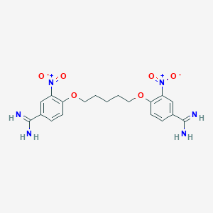 molecular formula C19H22N6O6 B141136 4,4'-(1,5-Pentanediylbis(oxy))bis(3-nitrobenzenecarboximidamide) CAS No. 125901-98-6
