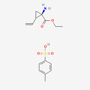 molecular formula C15H21NO5S B14113879 ethyl (1R)-1-amino-2-ethenylcyclopropane-1-carboxylate;4-methylbenzenesulfonic acid 