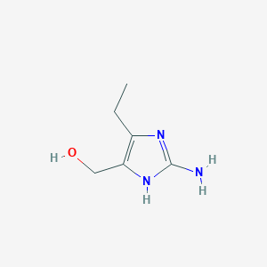 molecular formula C6H11N3O B141139 (2-amino-4-ethyl-1H-imidazol-5-yl)methanol CAS No. 154809-17-3