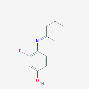 molecular formula C12H16FNO B14113908 Phenol, 4-[(1,3-diMethylbutylidene)aMino]-3-fluoro- 