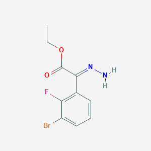 molecular formula C10H10BrFN2O2 B14113952 ethyl (2E)-2-(3-bromo-2-fluorophenyl)-2-hydrazinylideneacetate 