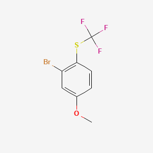 molecular formula C8H6BrF3OS B14113985 3-Bromo-1-methoxy-4-[(trifluoromethyl)thio]benzene 