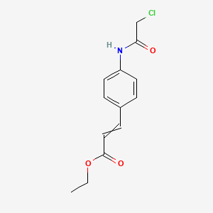 molecular formula C13H14ClNO3 B14114082 Ethyl 3-(4-(2-chloroacetamido)phenyl)acrylate 