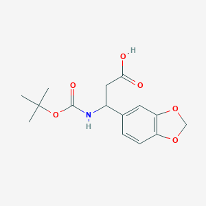 B141143 3-(Benzo[d][1,3]dioxol-5-yl)-3-((tert-butoxycarbonyl)amino)propanoic acid CAS No. 149520-06-9