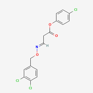 molecular formula C16H12Cl3NO3 B14114447 (4-chlorophenyl) (3E)-3-[(3,4-dichlorophenyl)methoxyimino]propanoate 