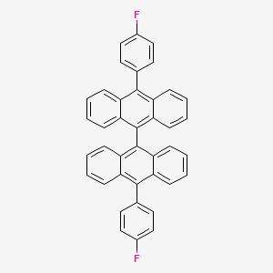 molecular formula C40H24F2 B14114478 10,10'-Bis(4-fluorophenyl)-9,9'-bianthracene 