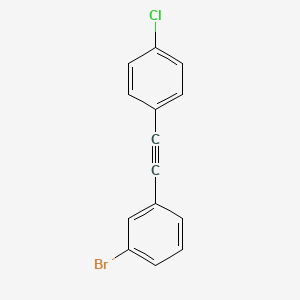 molecular formula C14H8BrCl B14114480 1-(3-Bromophenyl)-2-(4-chlorophenyl)ethyne 