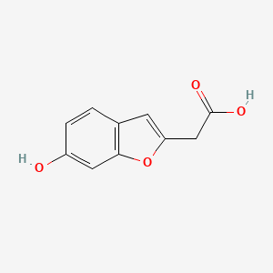 molecular formula C10H8O4 B14114533 3-Benzofuranacetic acid, 6-hydroxy- 