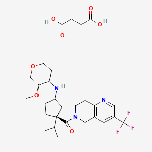 molecular formula C28H40F3N3O7 B14114636 MK-0812 Succinate 