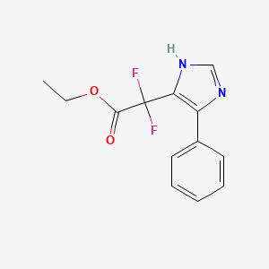 molecular formula C13H12F2N2O2 B14114735 Ethyl difluoro(4-phenylimidazole-5-yl)acetate 