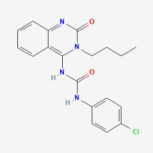 molecular formula C19H19ClN4O2 B14114790 (E)-1-(3-butyl-2-oxo-2,3-dihydroquinazolin-4(1H)-ylidene)-3-(4-chlorophenyl)urea 