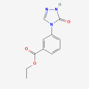 molecular formula C11H11N3O3 B1411484 Ethyl 3-(5-oxo-1,5-dihydro-4H-1,2,4-triazol-4-yl)benzoate CAS No. 2108826-65-7